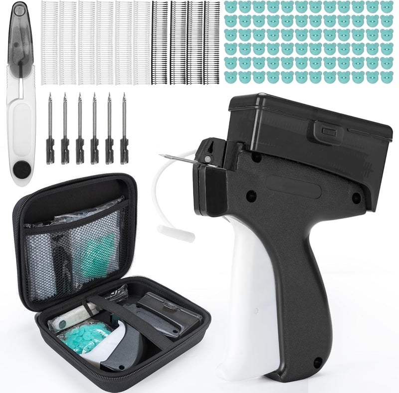 Fonwill Clothing Label Gun with Box,Standard Retail Price Tag Labeling Gun Kit,Having 6 Needles, 2000 Micro Fasteners, Scissors and Soft Cover,Suitable for Store,Warehouse,Consignment,Yard Sale,etc.(Black) - Image 1